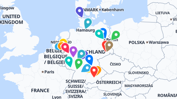 Map of company locations