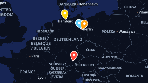 Map of company locations