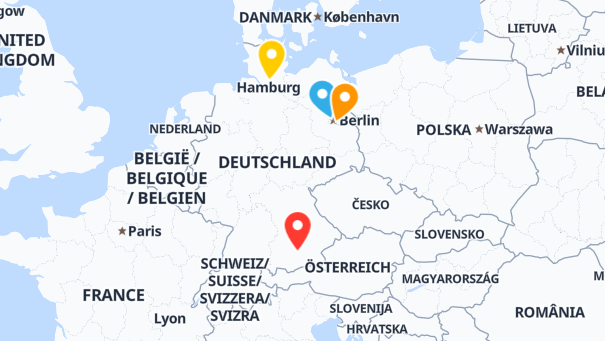 Map of company locations