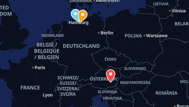 Map of company locations