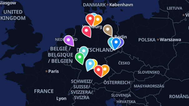 Map of company locations