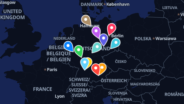 Map of company locations