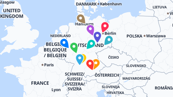 Map of company locations