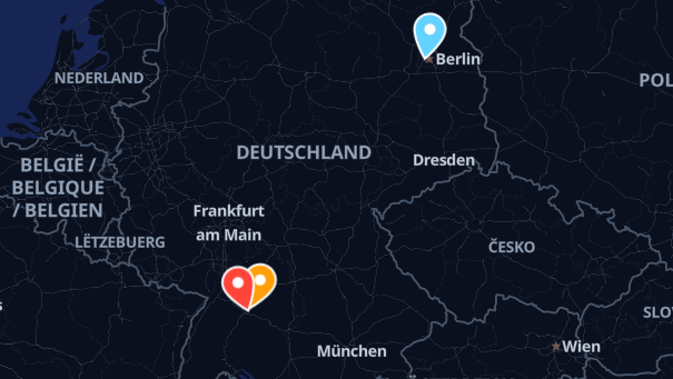 Map of company locations
