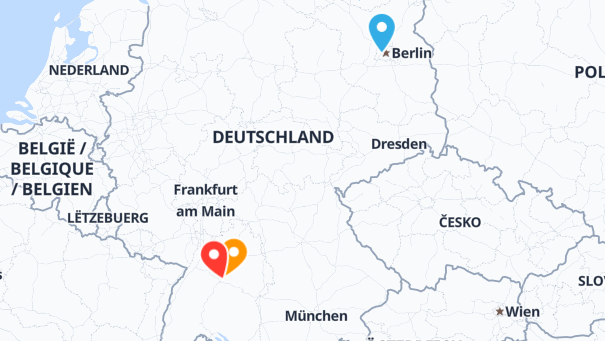 Map of company locations