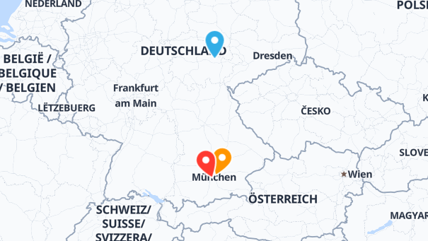 Map of company locations