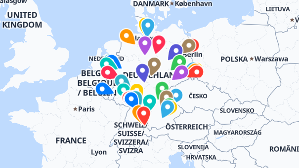 Map of company locations