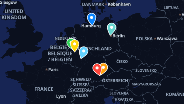 Map of company locations