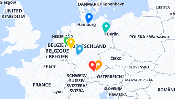 Map of company locations