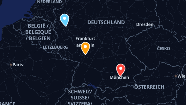 Map of company locations