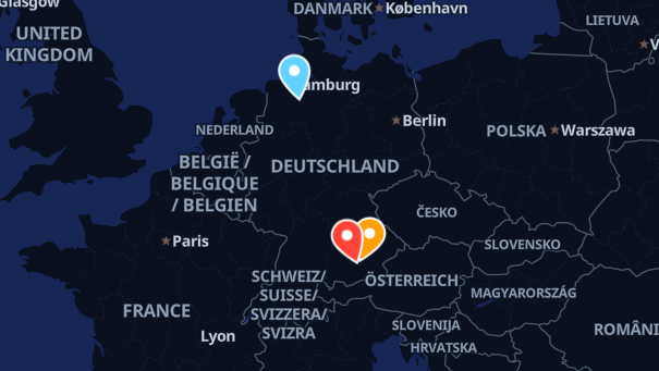 Map of company locations