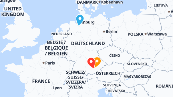 Map of company locations