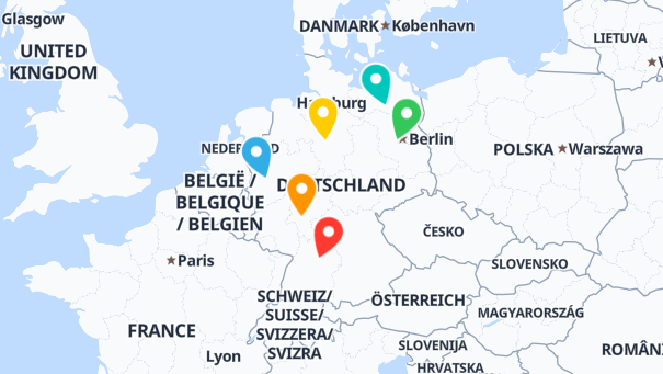Map of company locations