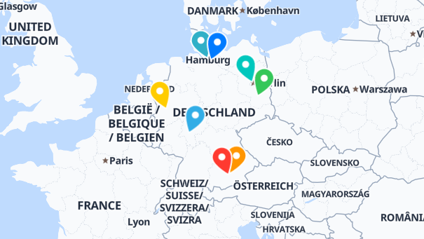 Map of company locations