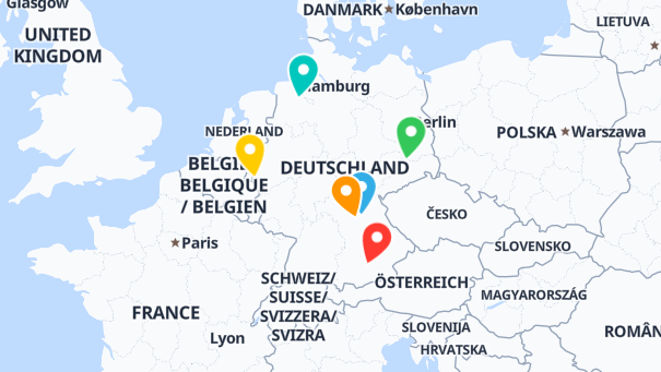 Map of company locations