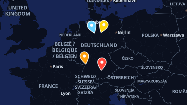 Map of company locations