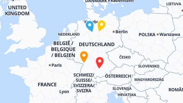Map of company locations