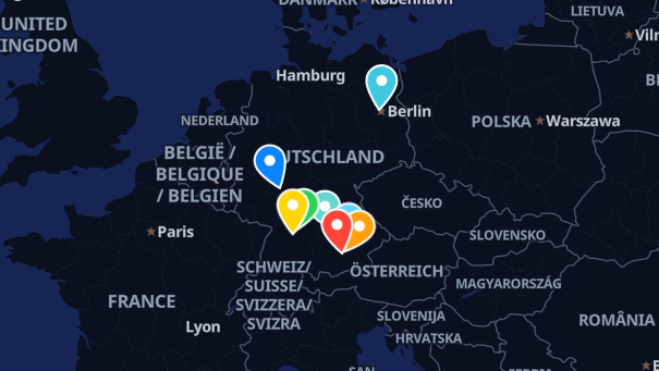 Map of company locations