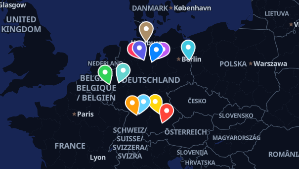 Map of company locations