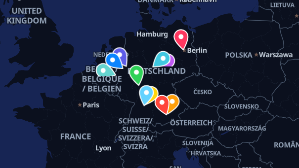 Map of company locations