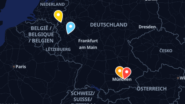 Map of company locations