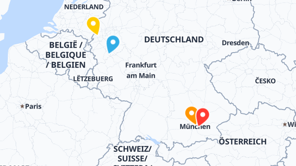 Map of company locations