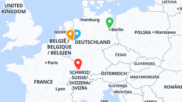 Map of company locations