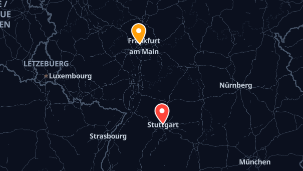 Map of company locations