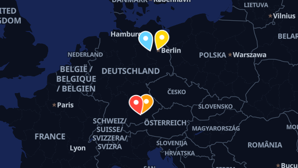 Map of company locations