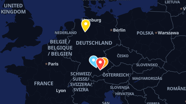 Map of company locations
