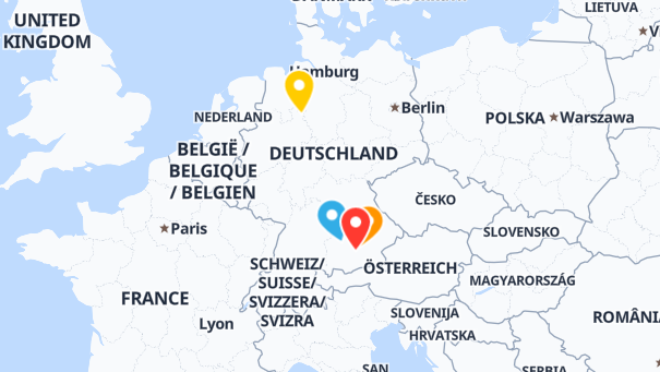 Map of company locations