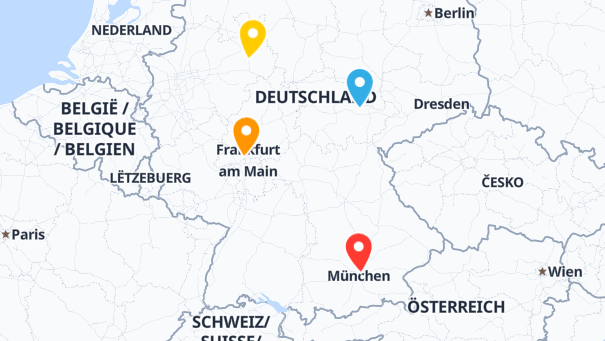 Map of company locations