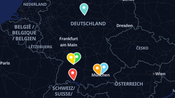 Map of company locations