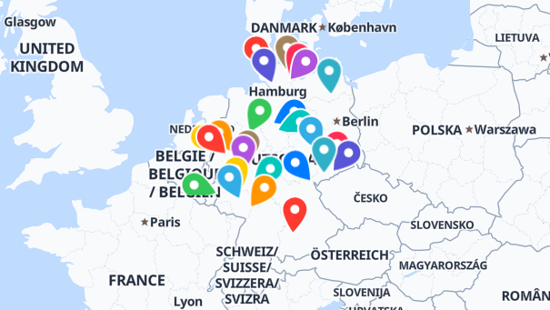 Map of company locations
