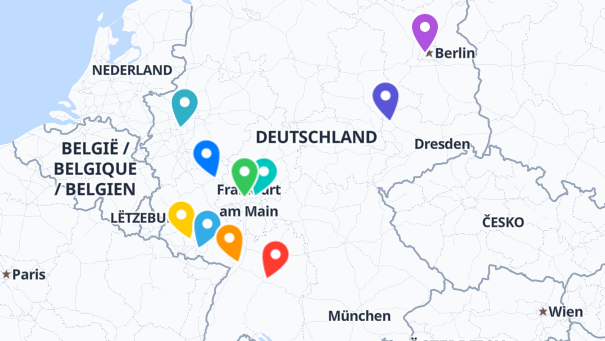 Map of company locations
