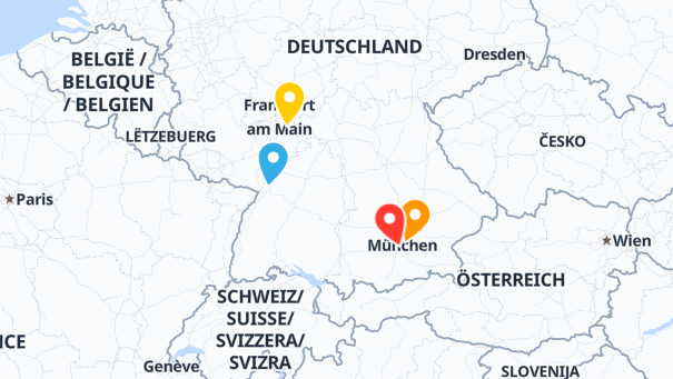 Map of company locations