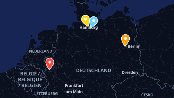 Map of company locations