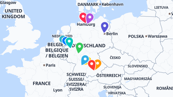 Map of company locations