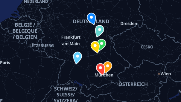 Map of company locations