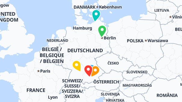 Map of company locations