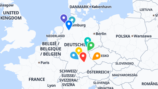 Map of company locations