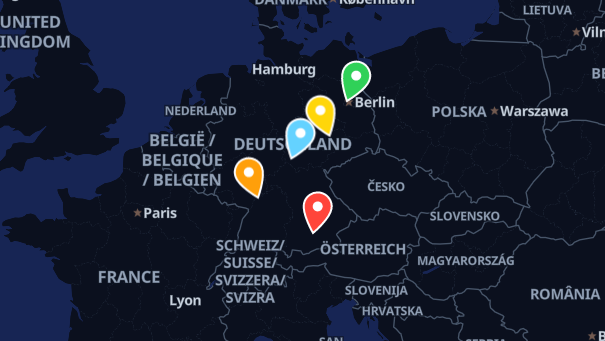 Map of company locations