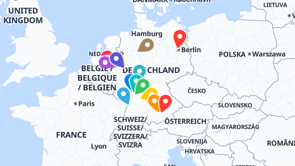 Map of company locations