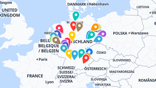 Map of company locations