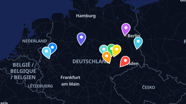 Map of company locations