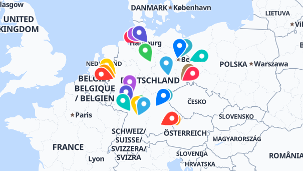Map of company locations