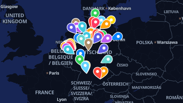 Map of company locations