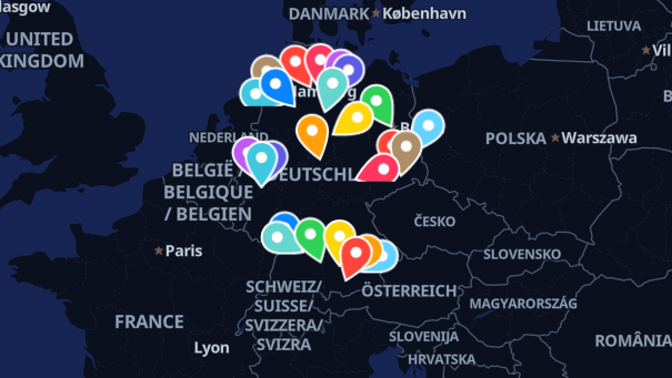Map of company locations