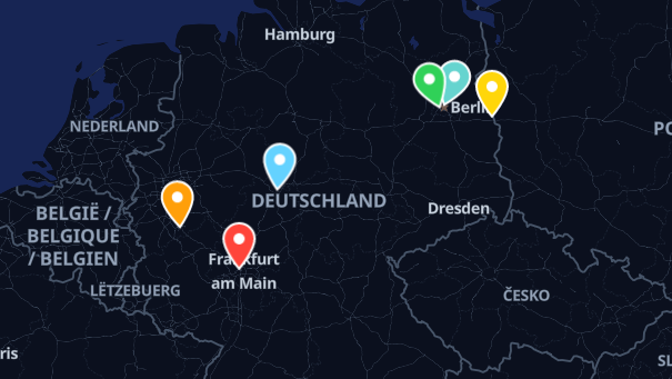Map of company locations