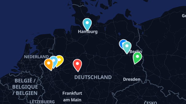 Map of company locations